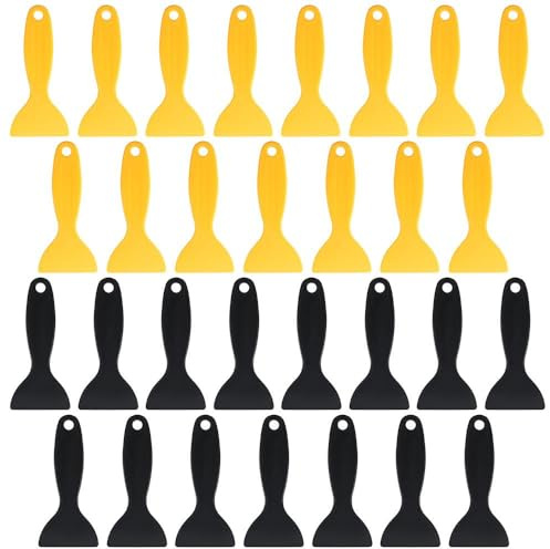 napkery 30 PCS Plastic Spatula Plastic Scraper Resin Scraper for Wall Air Bubble Remover Sticker Installation Spackling Patching Decal Wallpaper