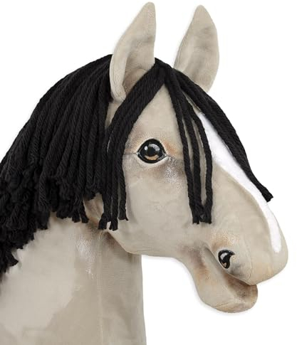 Hobby Horse Großes Pferd auf Stock Premium - Hellmutig A3
