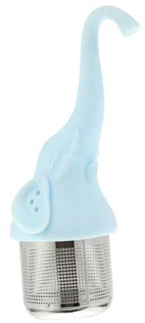 FUNOMOCYA Tea Elephant Shaped Silicone Stainless Steel Tea Filter Strainer Creative Infuser for Loose Brewing Tool in