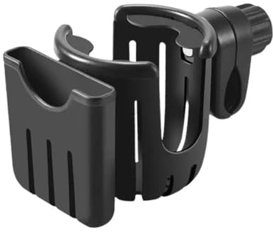 Yuegtik Portavasos para Moto con Estante 2 En 1 Lateral Portabidones