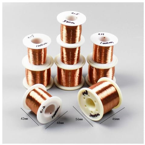 1 Stück QA-1-155 Kupferlackdraht, 0,05 mm - 1,5 mm, Kabel, Kupferdraht, Magnetdraht, emaillierter Kupferwicklungsdraht, Spule, Kupferdraht (0,11 mm, 1000 m)