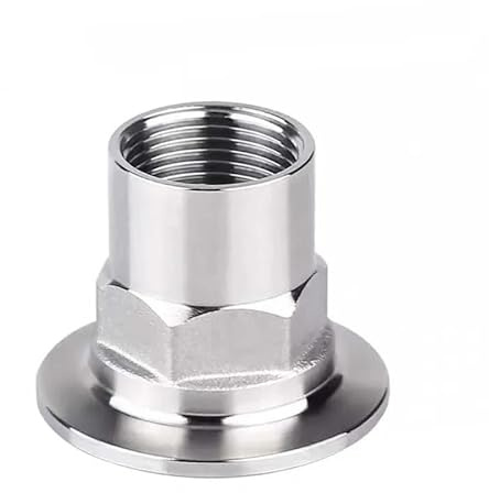 JIEYUZYUO in Acciaio Inossidabile Sanitario Tri Clamp Adattatore Filettato Femmina Esagonale Raccordo per Tubi/Flange 50.5Mm/1/2