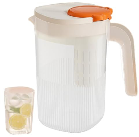 Brocca Per L'acqua - Brocche Per Bevande Isolate, Brocca Per L'acqua Filtrante, Brocca Grande Con Coperchio Con Manico | Bollitore Per Bevande Ghiacciate, Barattolo Per Bevande, Contenitori Per Tè Fre