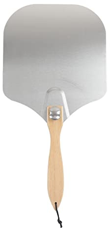 Sunicon Pizza Peel, 12 Inch Aluminum Metal Pizza Peel with Oak Handle, Foldable Pizza Peel Pizza Spatula Paddle Pizza Spatula for Oven,Baking Homemade Pizza Bread (Primary Color)
