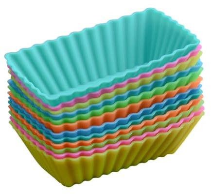 Ciieeo Lot De 24 Moules à Muffins En Silicone Alimentaire Rectangulaires Résistants Haute Température Antidérapants Pour Pâtisserie Four Usage Professionnel Et Personnel