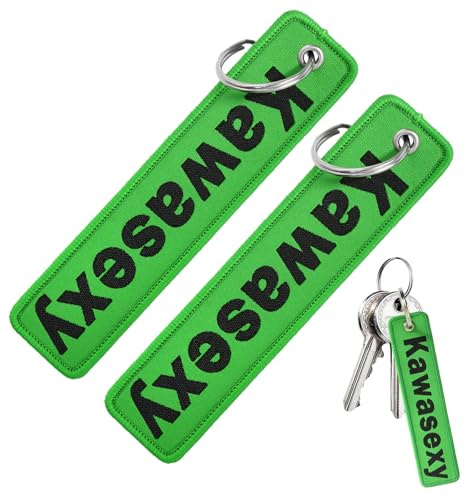 Godneei 2 StüCk SchlüSselanhäNger, SchlüSselanhäNger Filz, SchlüSselband, Widgets, GrüN (Kawasexy), Autos ZubehöR, FüR Dein Motorrad