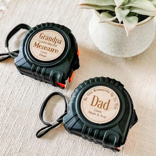 Personalisiertes Maßband, Maßband mit individueller Gravur, Geschenk for Papa, Opa, Männer, Vatertag, einziehbares Maßband(7.5m 25ft)