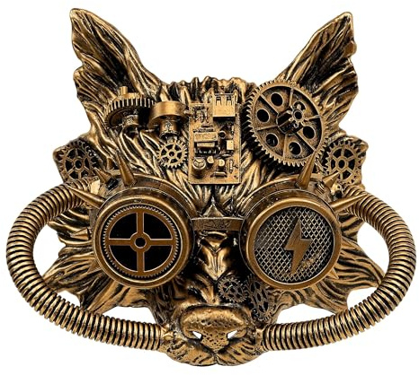 W WIDMANN MILANO Party Fashion - Steampunk Augenmaske | Detailreiche Maske für Karneval, Halloween, Mottoparty, Steampunk- und Wolf Kostüme