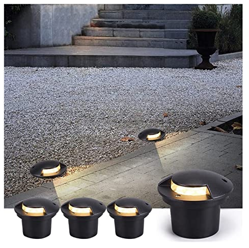 4pcs Waterproof LED In-Ground Lights 7W Green Landscape Lighting for Garden Patio Lawn IP67 Rated AC85-265V Perfect for Outdoor Decoration and Illumination