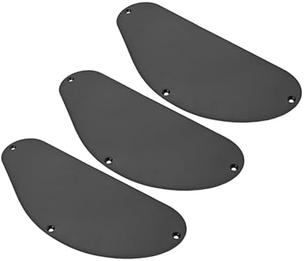 SECFOU Bassgitarren Schwarz 3 Stück aus Kunststoff Rückplatten Einlagiges Design Einfache Montage zur Verbesserung der Klangqualität bei Bühnenauftritten