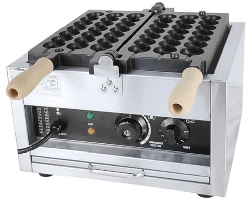 Upgraded Electric Bubble Waffle Maker | 1400W Dual-Tube Heating | Stainless Steel Ball-Shaped Waffle Maker | Dual Time and Temperature Control | Non-Stick Pancake Maker for Home Use