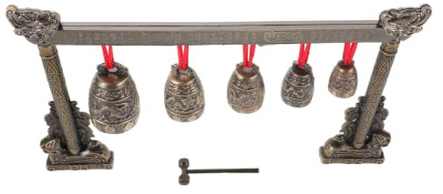 Toyvian Handglocken zum Läuten Hängende Bronzeglocken Glocken Schlaginstrument aus Klangspiel-dekoration für Schreibtisch Klangspiele für Musikinstrumente Handklanginstrument