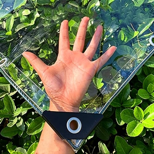 Clear Tarpaulin Waterproof Heavy Duty 420g/m², Transparent PVC Tarp 1.5x2m | for Outdoor, Gazebo, Patio, Garden Furniture, Camping, Ground Sheet & Cover - 0.3mm Thick Windproof