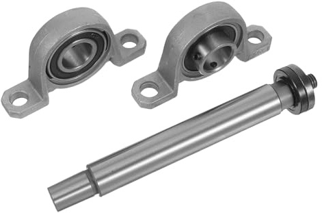 Veemoon Woodworking Table Saw Assembly Spindle for Cutting Tools DIY Bead Machine Chuck Gear Replacement Bearing Seat Pulley for Lathe