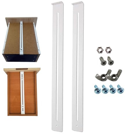 Trochate Drawer Bottom Support, Quick Release Heavy Duty Tool Set, Cabinet Drawer Repair Hardware Kit, for Reinforcing Repairing Wooden MDF Chipboard Kitchen Dresser Cabinet