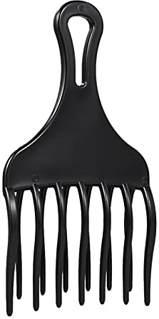 Pongnas 1 Peine de Dientes Anchos, Peine Afro para Peinado de Cabello Rizado, Mini Tenedor Ligero con Material ABS, Negro para Hombres y Mujeres (1)
