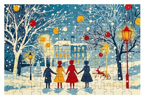 Puzzle 1500 Teile Winter, Weihnachten Puzzle 1500 Teile Erwachsene, Puzzel für Die Ganze Familie, Klassische Puzzles Geschicklichkeitsspiel, Holzpuzzle Geschenke für Frauen Geschenke für Männer -2223