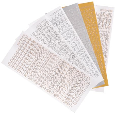 CATZUM 6 Kerzenbuchstaben-Aufkleber, Bastelset für Kommunionkerzen und Taufkerzen, Buchstaben- und Zahlenaufkleber, je 3 Bögen pro Farbe (Gold, Silber)