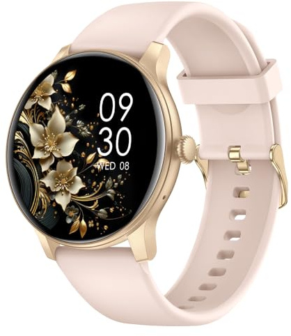 AcclaFit Montre Connectée Femme Homme, 1,38 Full Touch Smartwatch avec Répondre/Numéroter, 147+ Modes Sportifs, Compteur de Calories, Montre Connectee avec Fréquence Cardiaque pour Android iOS