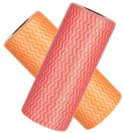 POPETPOP Paños de Cocina Desechables Antideslizantes de Tela No Tejida, Resistentes al Desgarro, para Limpieza Doméstica, Paquete de 2 Rollos