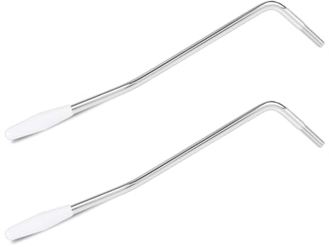 Penitue 2pz Leva del Tremolo, 5mm & 6mm Filettatura Whammy Bar con Punta Sistema Singolo Tremolo Metallico di Ricambio Adatto per Chitarra Elettrica (Colore Argento)
