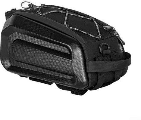 Autilyshop Borsa posteriore per bici da 10 l, in PU e poliestere, impermeabile, con tracolla, grande apertura con cerniera, per pendolari e turismo