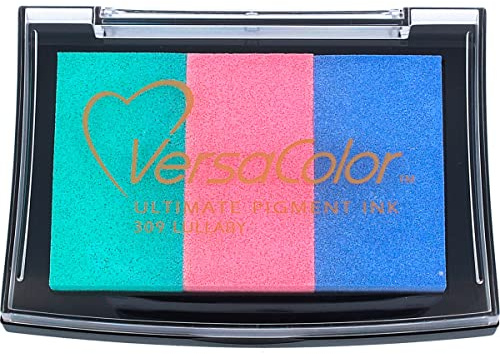 Tsukineko VersaColor Mehrfarbig Stempelkissen - Mehrere Farben, Lullaby 3 Varianten - Groß - Deckend, Wassbasis - Wasserfest - Embossing