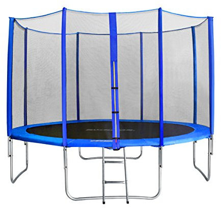 SixBros. Gartentrampolin Kindertrampolin 1,85m bis 4,60m - Trampolin für den Garten, Outdoor-Trampolin, Komplett-Set inkl. Leiter, Sicherheitsnetz & Abdeckung, versch. Farben/Größen SixJump