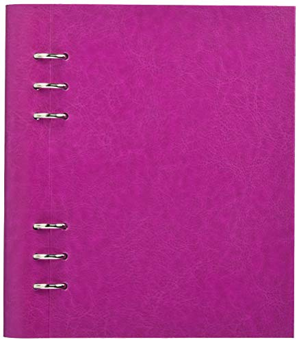Filofax CLIPBOOK LEATHER-LOOK NOTEBOOK - A5 Fuchsia