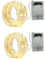 BXROIU 2 x Guirlande Lumineuse à Pile Fil d'argent 20LEDs 2Mètres avec 2 Mode idéal pour les fêtes de Noël, le mariage, la fête, et le décor de votre chambre et jardin