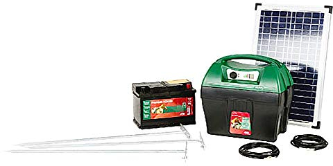 AKO Starterset Mobil Power AD 3000 digital ohne Solarmodul, Weidezaungerät, Mobil, Elektrozaungerät, Input 5,7 J, Halter robuster Weidetiere