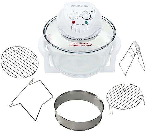 vidaXL Forno Alogeno a Convezione con Anello di Estensione 1400W 17L Fornetto