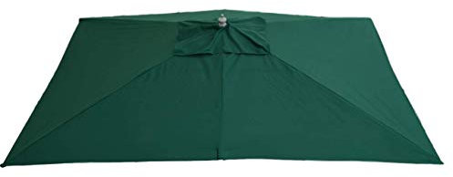 Field & Hawken - Green Parasol Canopy - 3x2m Garden - 8-10 Person Rectangular Aluminium Frame