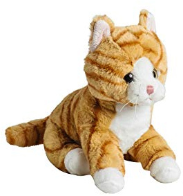Mollis Kuscheltier Katze (20cm groß) – Weiches Stofftier Katze für Kinder & Babys – Plüschkatze – Katze Plüschtier zum Kuscheln – Niedriges Gewicht