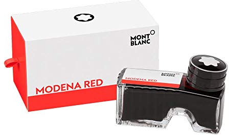 Montblanc Tintenflasche, Rot, 60 ml, mit Frontfach zum Entleeren von Abfällen, modernes Farberlebnis, origineller Schreibtischlook