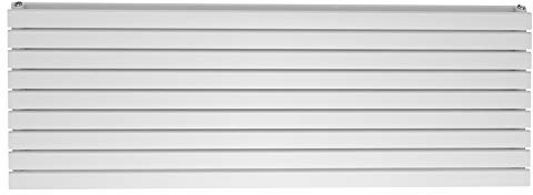 Pinta Horizontal Radiator | Flat Panel Double Column | Central Heating | Living Room Hallway Bathroom Kitchen Radiator | 610 x 1600| White