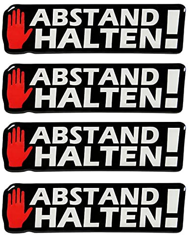 BIKE-label Hinweisschild 3D Aufkleber Dm 90 mm 2 Stück Abstand halten 900167