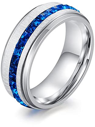 Aotiwe Vintage Ring, Freundschaftsringe Beste Freundin Einfach Stahlblau Edelstahl Größe 65 (20.7) Dankeschön Geschenke