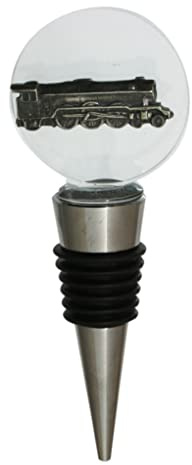 Steam Train Glass Wine Whiskey Stopper Bottle Top 351