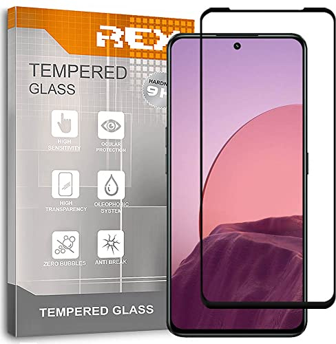 REY Curved Screen Protector for OnePlus 10R – OnePlus Ace, Black, Premium Tempered Glass, 3D/4D/5D, Anti-Shatter