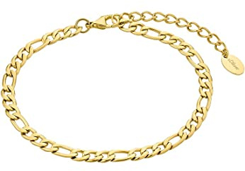 s.Oliver Damen-Fußkette Edelstahl One Size, Gold 32024551