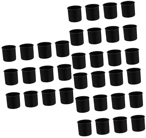 ABOOFAN 30stücke Teiliges Duftkerzenbecher Für Weihnachten Schwarze Metallkerzenhalter Für Tischdekoration Für Selbstgemachte Kerzen Und Festliche Anlässe