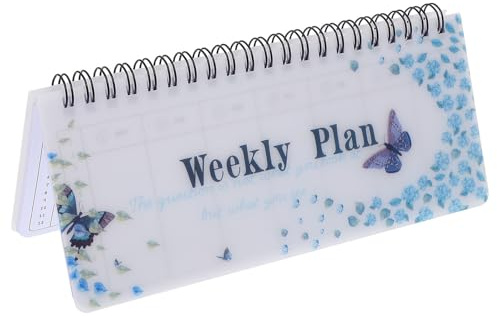 MAGICLULU Weekly Planner Notebook Spiral Bound Binder Organizer Academic Student Accessory Portable Flip Notepad for Study Office Scheduling 7.48X3.15X0.39In