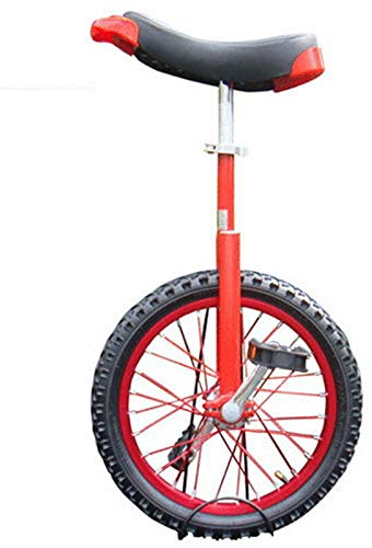 Wheel Trainer Einrad, kleines 14/16/18 Rad-Einrad für Kinder/Jungen/Mädchen, perfektes Einsteiger-Einsteiger-Einrad, großes 20 Einrad für Erwachsene/Männer/Frauen/große Kinder, Rot (Rot 18)
