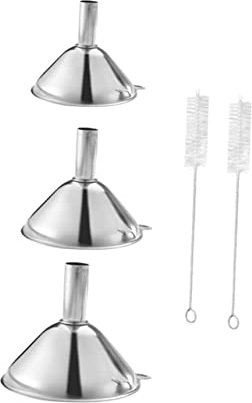 LIFKOME Set Di Imbuto Per Bottiglie Da Cucina Con Imbuto Per Liquidi A Bocca Larga E Spazzola Pulizia Per Trasferire Oli Succhi E Spezie Leggero E Portatile Facile Da Usare E Riporre
