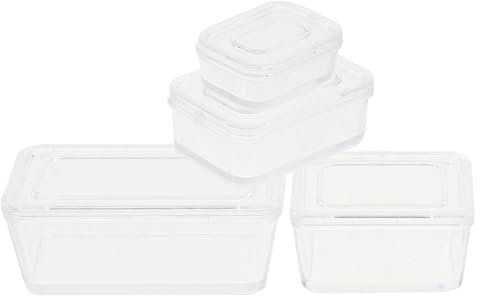 Toyvian Mini-décorations De Maison – 4 Boîtes À Lunch Miniatures avec Modèles Transparents pour Décoration De Maison De Poupée Et Accessoires De Photographie