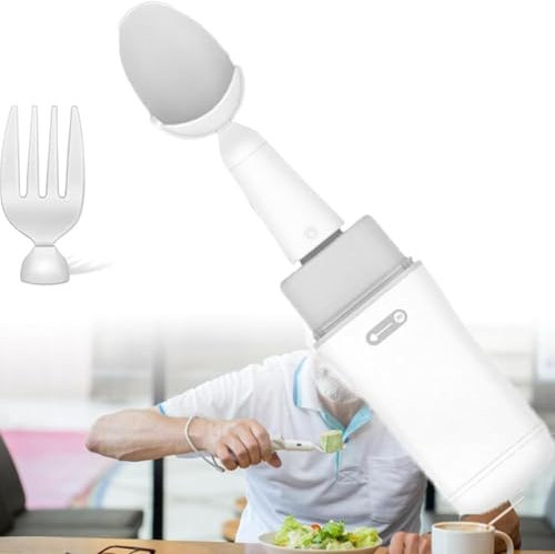 DDZJTPP Cuillère Intelligente Anti-Tremblement,Cuillère Et Fourchette Stables,Vaisselle D'aide à L'alimentation pour Personnes âgées,pour Les Patients âgés Souffrant De Tremblements des Mains