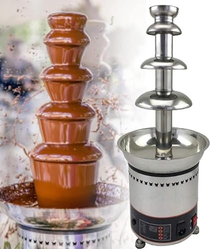 Fuente de Fondue de Chocolate, Fuente de chocolate for fiesta, máquina eléctrica for derretir chocolate, olla de fondue de chocolate de acero inoxidable, fácil de montar for queso nacho, salsa barbaco