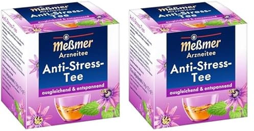 Meßmer Anti-Stress Tee | ausgleichend & entspannend | Arzneitee | 9 Teebeutel (Packung mit 2)