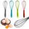 Frusta in silicone per cucinare, frusta manuale per farina, torta, uova, mini frusta in acciaio inox, frusta per impastare, cucinare e sbattere